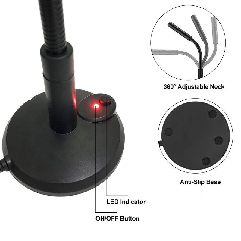 Microphone de Bureau USB Ajustable à 360 degrésimage 4