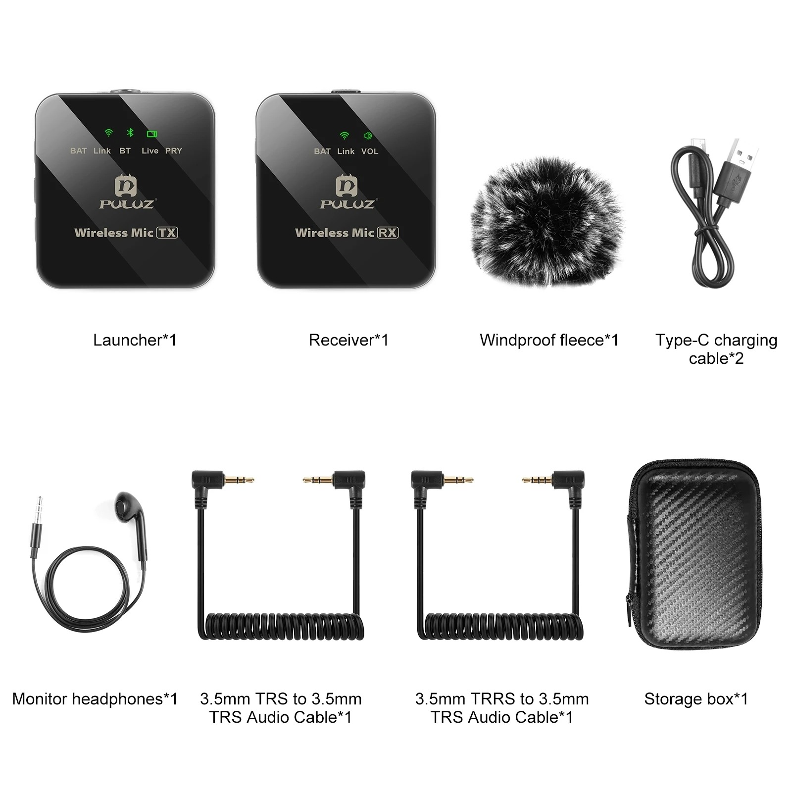 Microphone Lavalier Sans Fil Clip-on One-Trigger-Two – Portée 10m, Prise 3.5mm, Smartphone/APN/PCimage-2