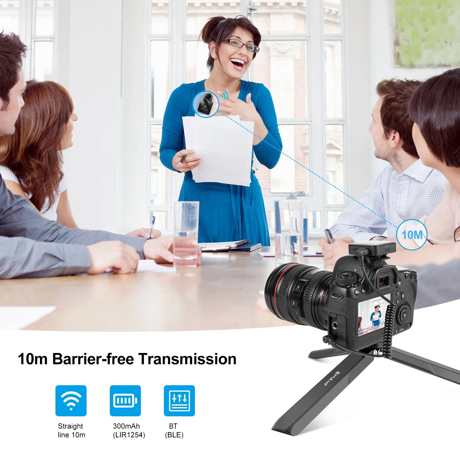 Microphone Lavalier Sans Fil Clip-on One-Trigger-Two – Portée 10m, Prise 3.5mm, Smartphone/APN/PC image 3