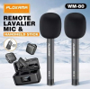 Microphone Lavalier Sans Fil PLOKAMA WM-80 (Dual Mics) – 2 Adaptateurs Main pour Interview, Boîtier de Charge & Réduction de Bruit (USB-C) image 1