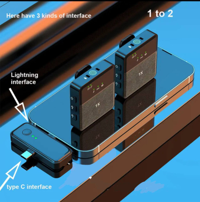Microphone Lavalier Sans Fil SX31 – Système 3-en-1 2.4G pour Mobile et Caméra