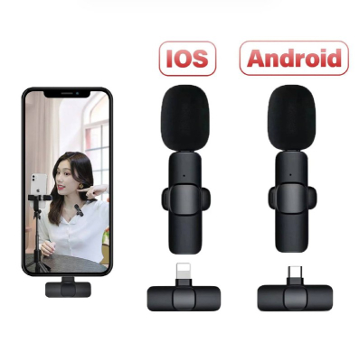 Microphone Sans Fil Bluetooth 2.4G Portable – Enregistrement Audio/Vidéo Conférences, Média en Direct, Jeu et Plein Air