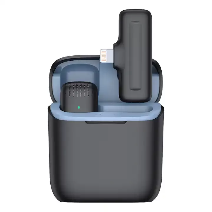 Microphone Cravate sans Fil pour iPhone avec Boite de Charge image 1