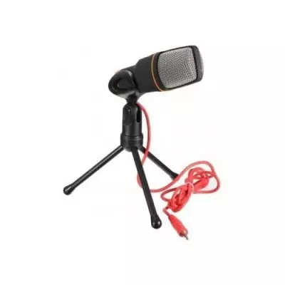 GENERALE - Microphone SF-920 3.5mm Desktop Microphone with Volume Control and Tripod Stand for Recording Podcast