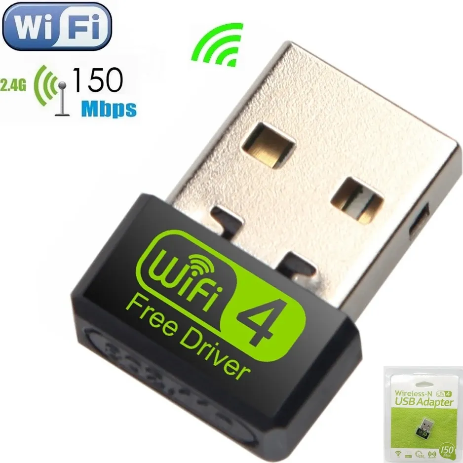 Mini Adaptateur WiFi USB 150Mbps – Carte Réseau Sans Fil Free Driver pour PC image 1