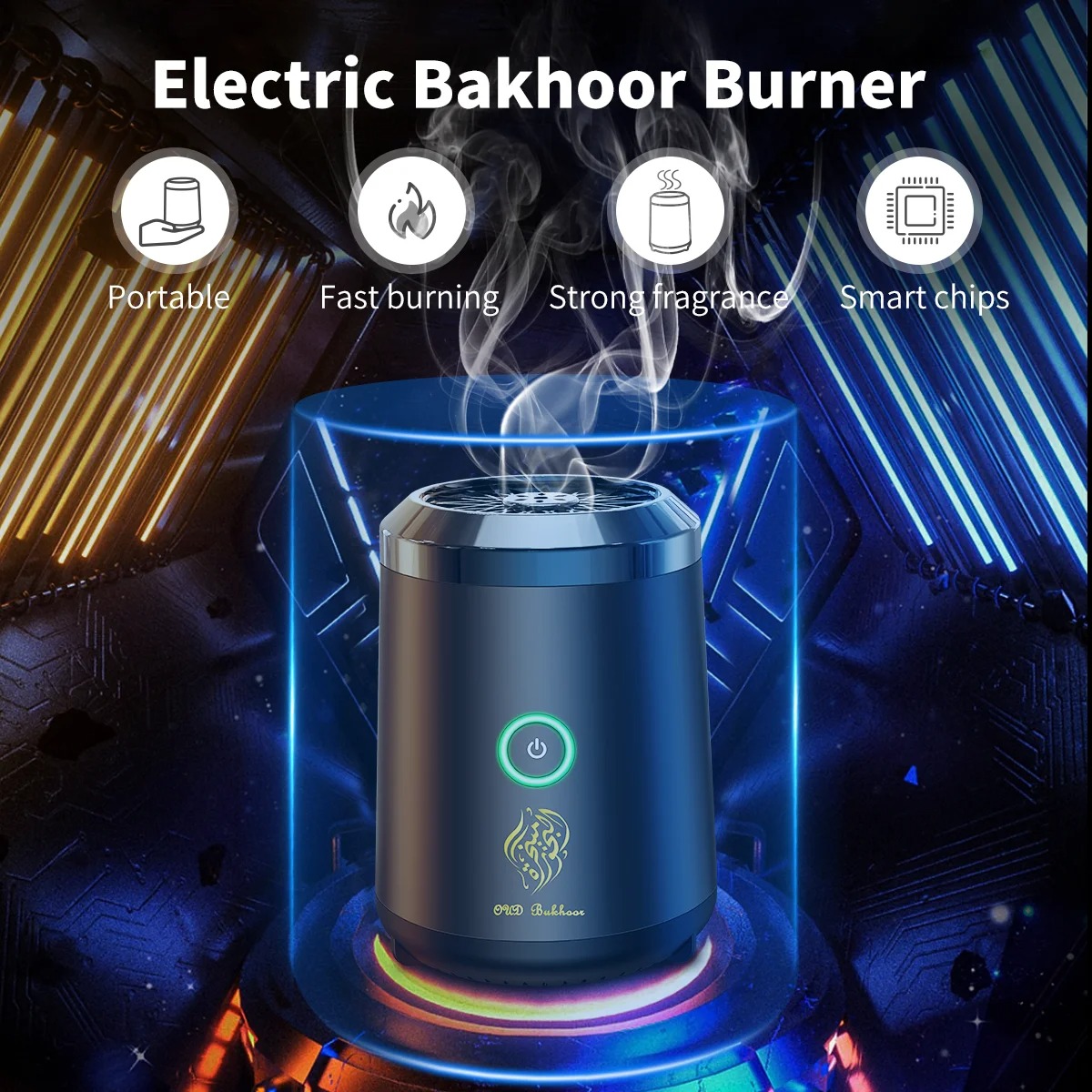 Mini Brûleur d'Encens Électronique Arabe – Diffuseur Bakhoor Portable USB image 3
