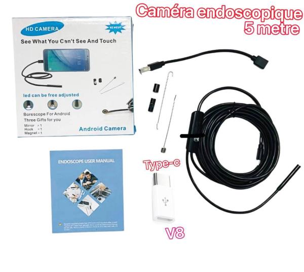 Mini Caméra Endoscopique Étanche avec Lumière LEDimage 4