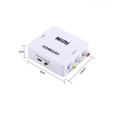 GENERALE - Mini Composite 1080P HDMI To RCA Audio Video AV CVBS Adapter Converter For HDTV - White