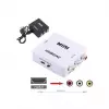 Mini Composite 1080P HDMI To RCA Audio Video AV CVBS Adapter Converter For HDTV - Whiteimage-2