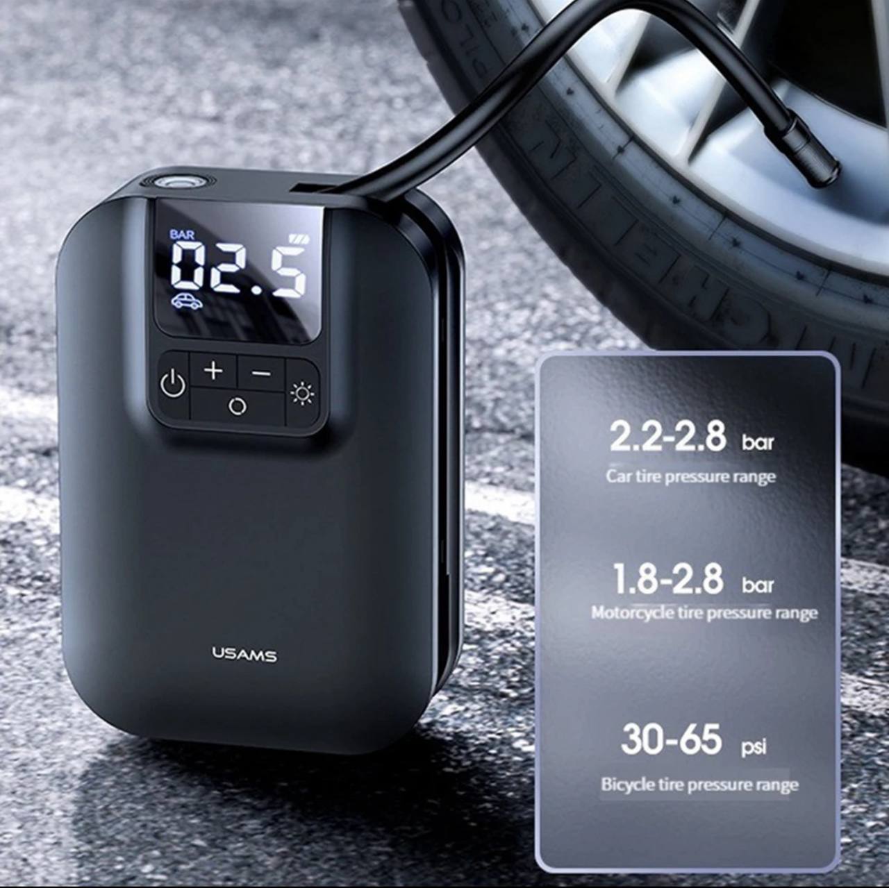 Mini Gonfleur Portable Multifonction 5000mAh image-2