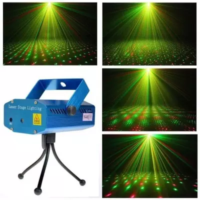 GENERALE - Mini Laser Stage Lighting GreenRed LED Laser DJ Party Stage Lumière Black Disco Dance Floor Lights