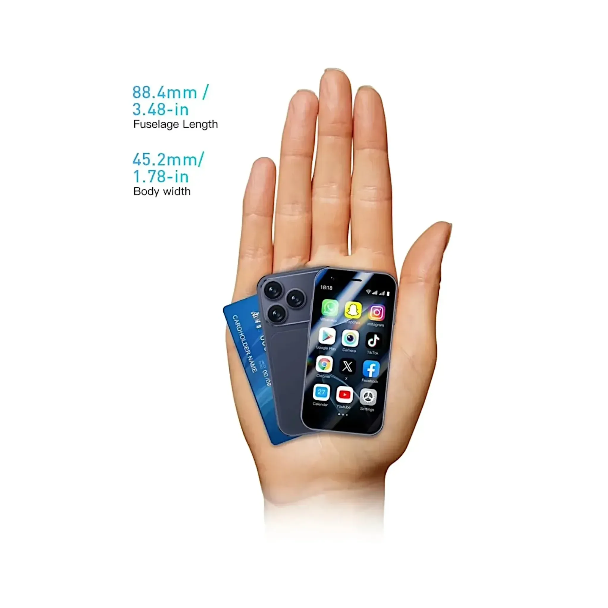 Mini Smartphone 17 Pro Max Android (3.0 image 3
