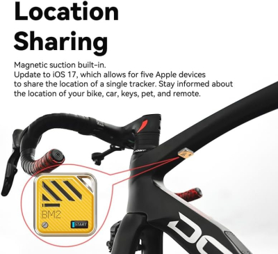 Mini Traceur GPS Intelligent – Localisateur compatible iPhone & Apple Find My (Jaune)