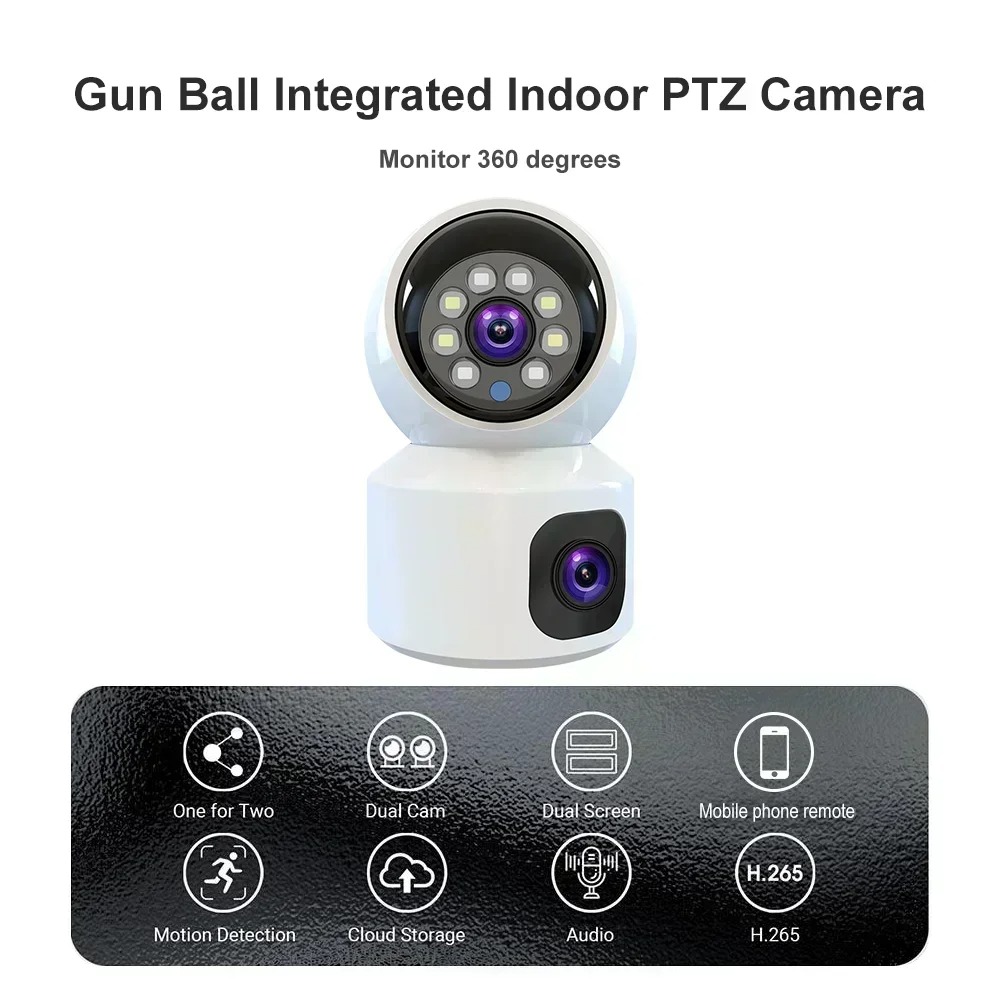 Moniteur Bébé V380 Pro 4MP : Caméra PTZ Sans Fil Vision Nocturneimage-2