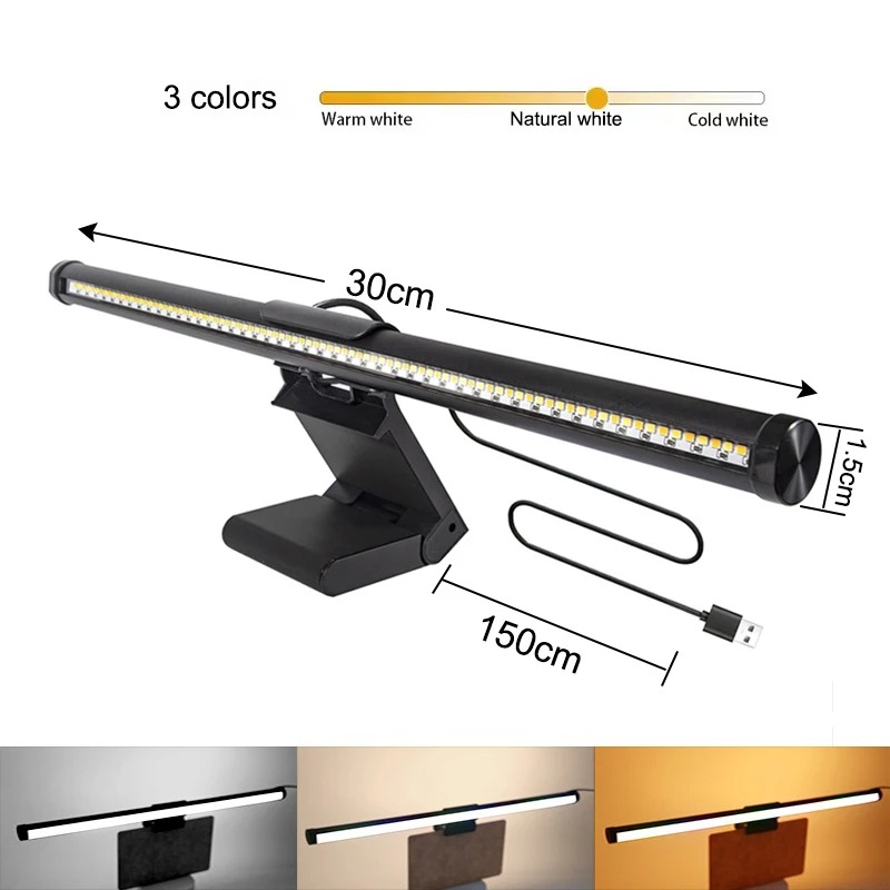Moniteur LED Barre Lumineuse RGB Anti-Éblouissement – Lampe Suspendue USB, Éclairage de Bureau Réglable en Continu pour PC/Portable image 1