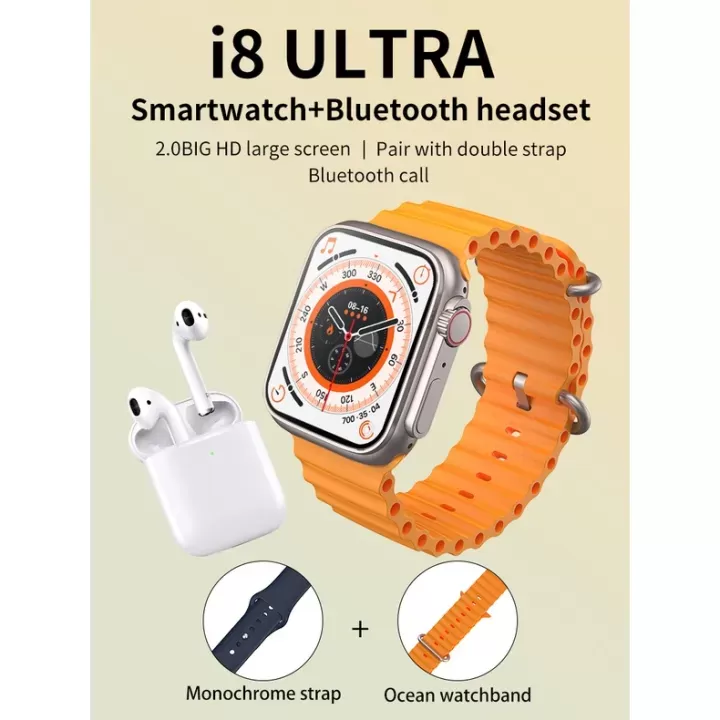 Montre intelligente Ultra 8 MAX avec Écouteurs Bluetooth TWSimage-2