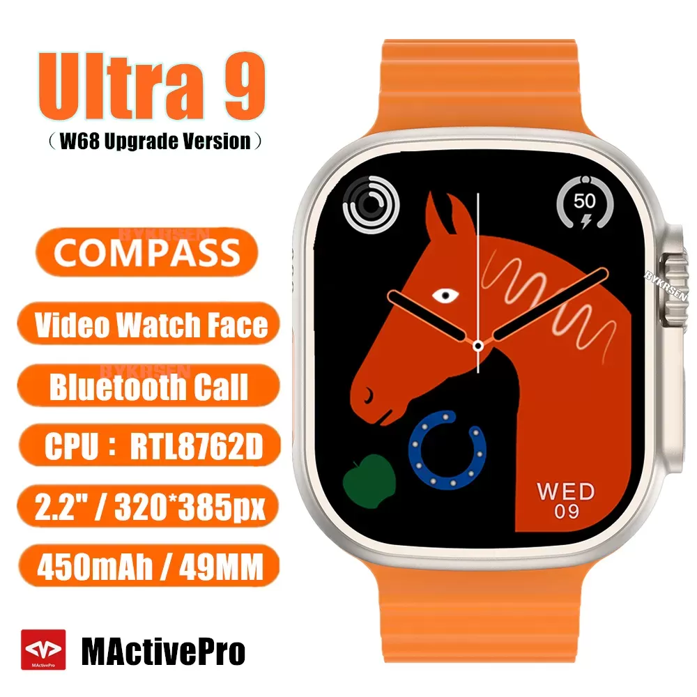 Montre Intelligente Ultra9 avec 7 Bracelets image 3
