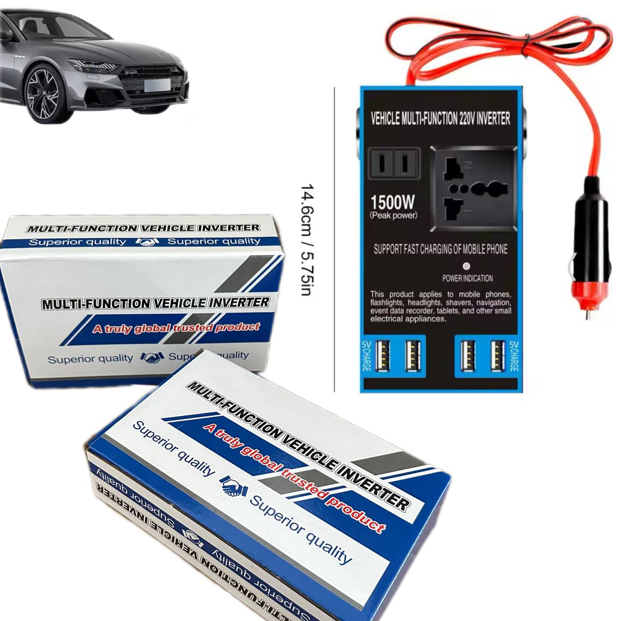 Onduleur Convertisseur pour Voiture 1500Wimage-2