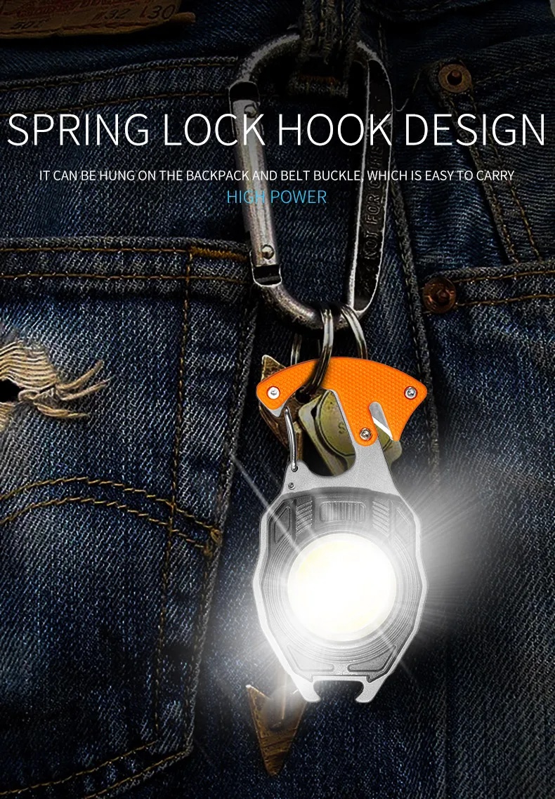 Outil de Sécurité Automobile Tactique – Lampe Rechargeable et Marteau de Secoursimage-2