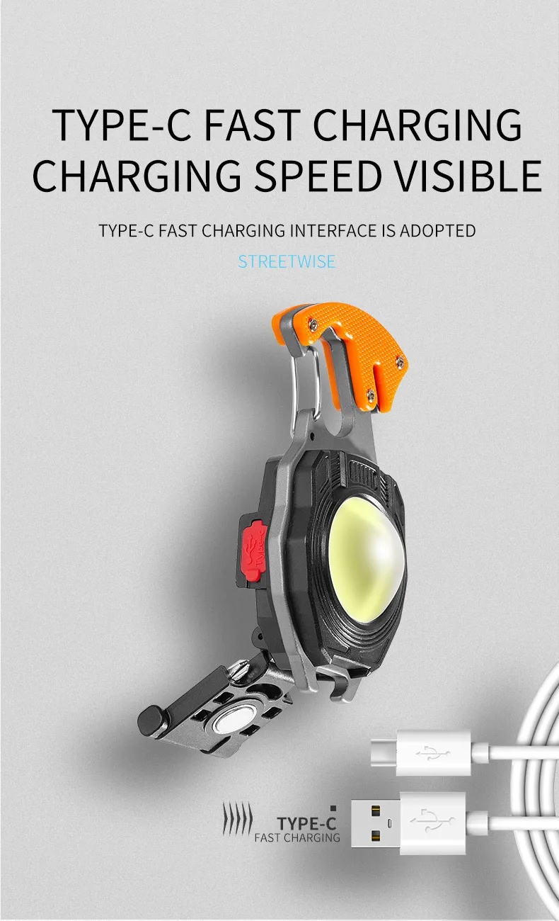 Outil de Sécurité Automobile Tactique – Lampe Rechargeable et Marteau de Secoursimage 4