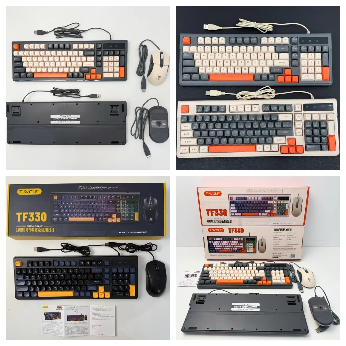 Pack Clavier et Souris Filaire TF330 – Clavier Gamer 98 Touches Rétroéclairé LED, Toucher Mécanique Ergonomique & Souris Filaire 7200 DPI pour PC et Mac image 3
