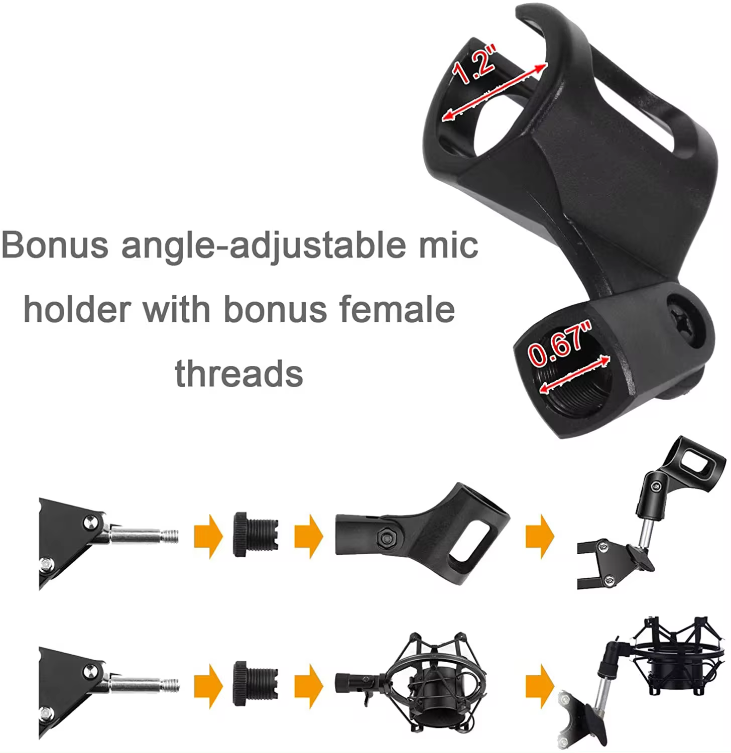 Pack Microphone Studio Professionnel avec Support BM-800 image 3