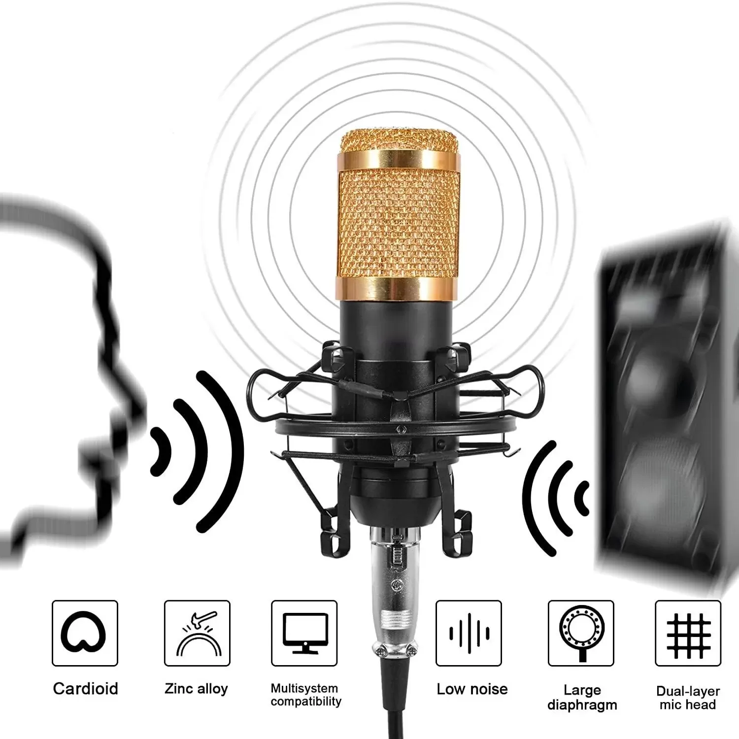 Pack Microphone Studio Professionnel avec Support BM-800image 4