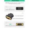 PARTAGEZ CE PRODUIT   Adaptateur DVI mâle vers HDMI femelle pour moniteur / HDTVimage-2