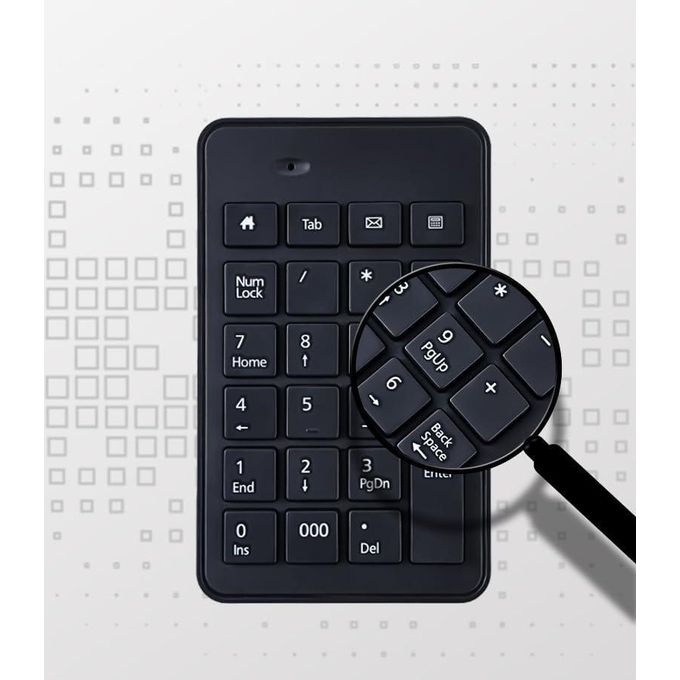 Pavé Numérique Sans Fil 2,4 GHz | 23 Touches avec Touche Tabulation pour PC et Ordinateur Portableimage-2
