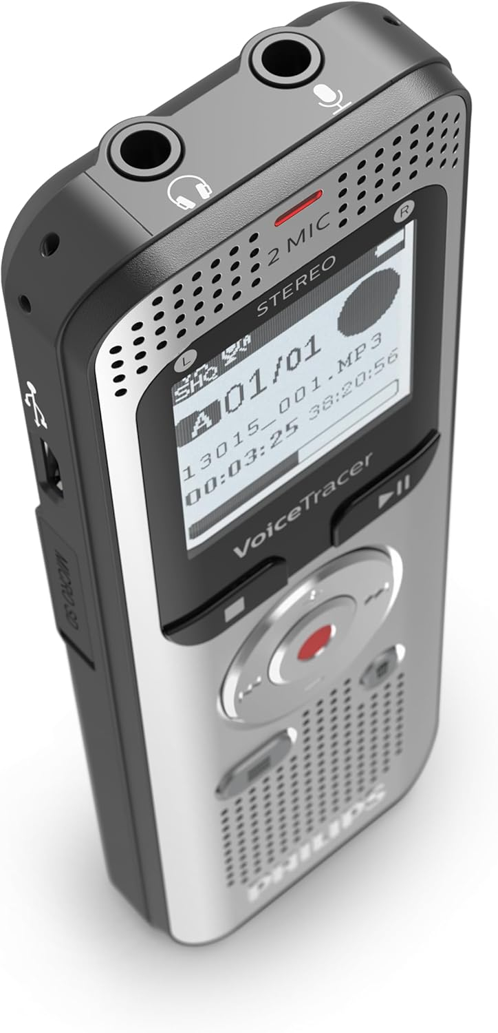 Philips Voice Tracer DVT2050/00 – Enregistreur Audio Numérique avec Double Microphone - 8.GBimage-2