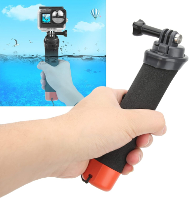 GENERALE - Poignée Flottante Étanche pour Caméra d'Action – Bâton de Flottabilité Orange Vif pour Plongée, Surf & Snorkeling