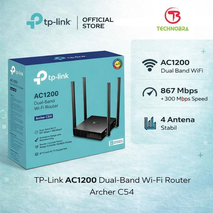 Point d'Accès & Répéteur Wi-Fi AC1200 TP-Link Archer C54 – Dual-Band 5 GHz & 2.4 GHz, Mode 3-en-1image-2