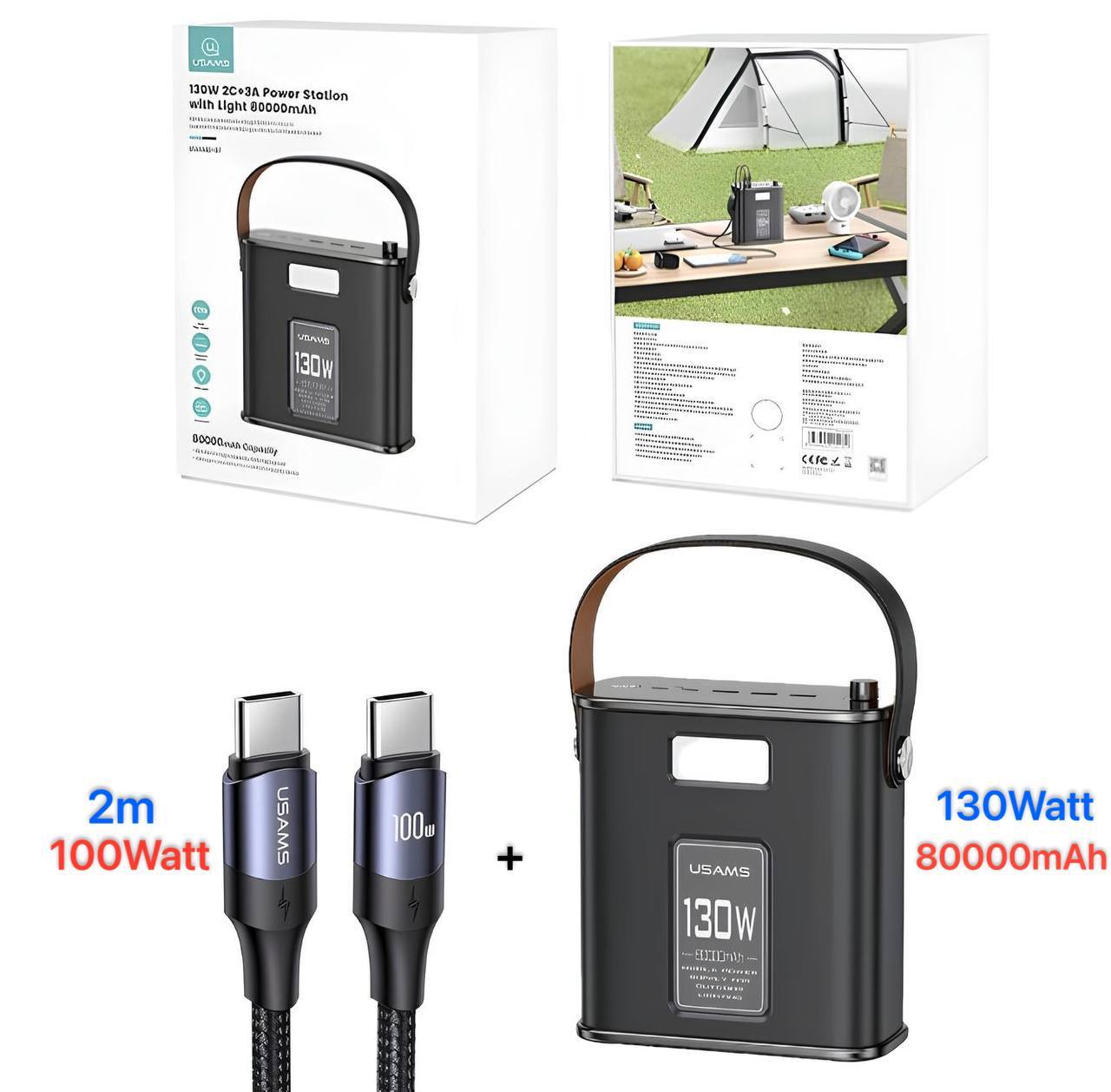 Power-Bank Portable, Station d'Alimentation 130 Wattimage-2