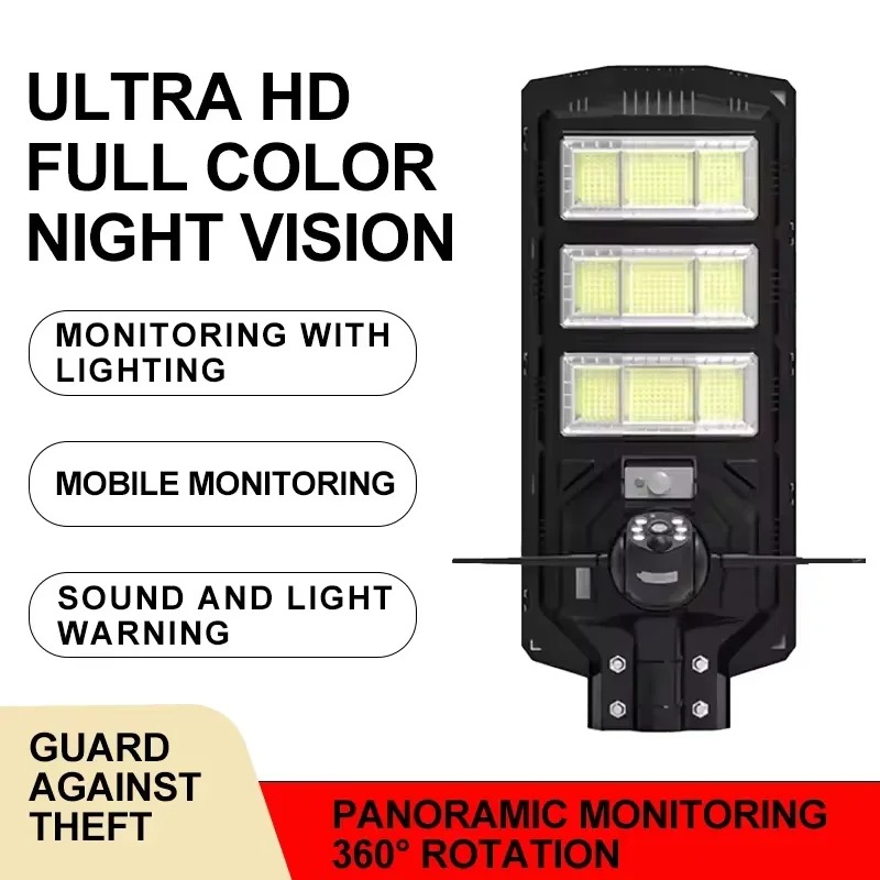 Projecteur de Sécurité Solaire 2-en-1 V380 – Caméra 4G/WiFi 4MP, Éclairage Public, Alerte Vocale image 3