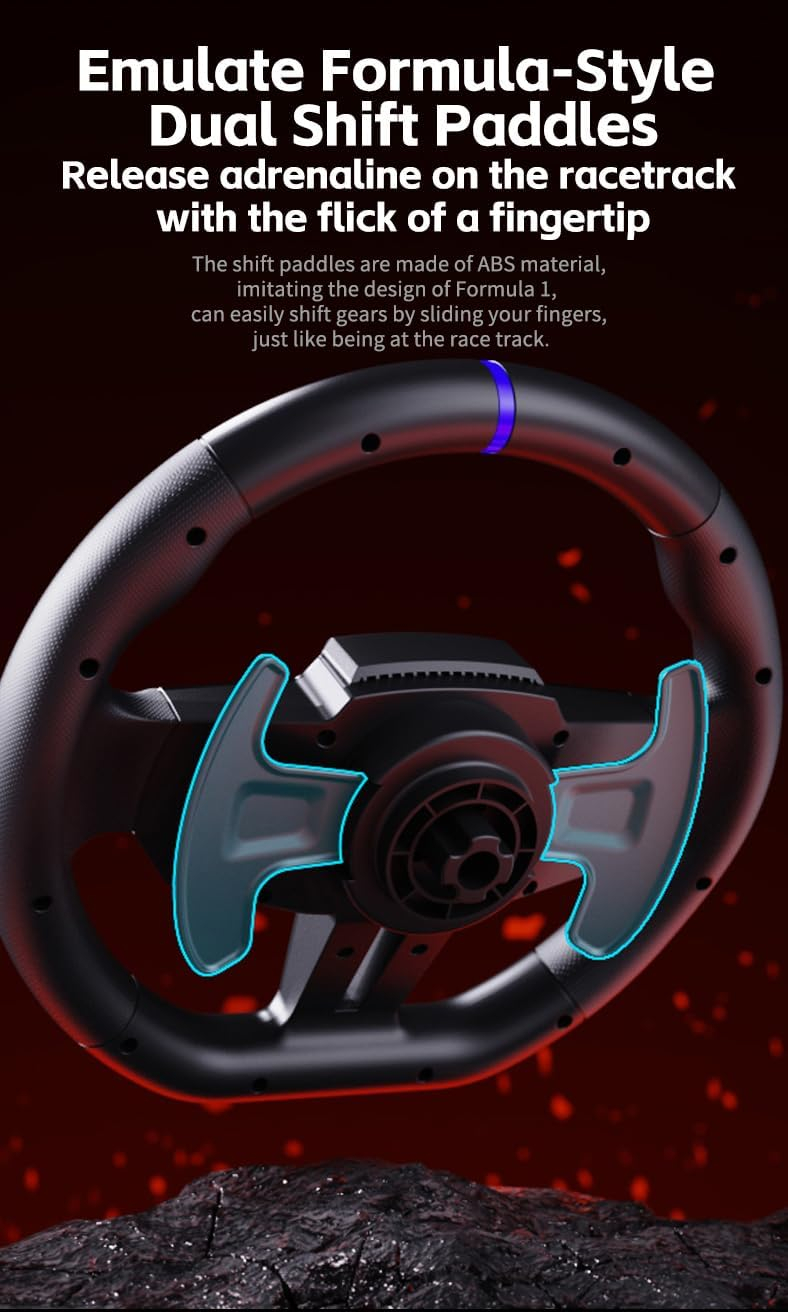 PXN V9 Gen2 – Volant de Course Gaming avec Pédales Magnétiques et Levier de Vitesseimage-2