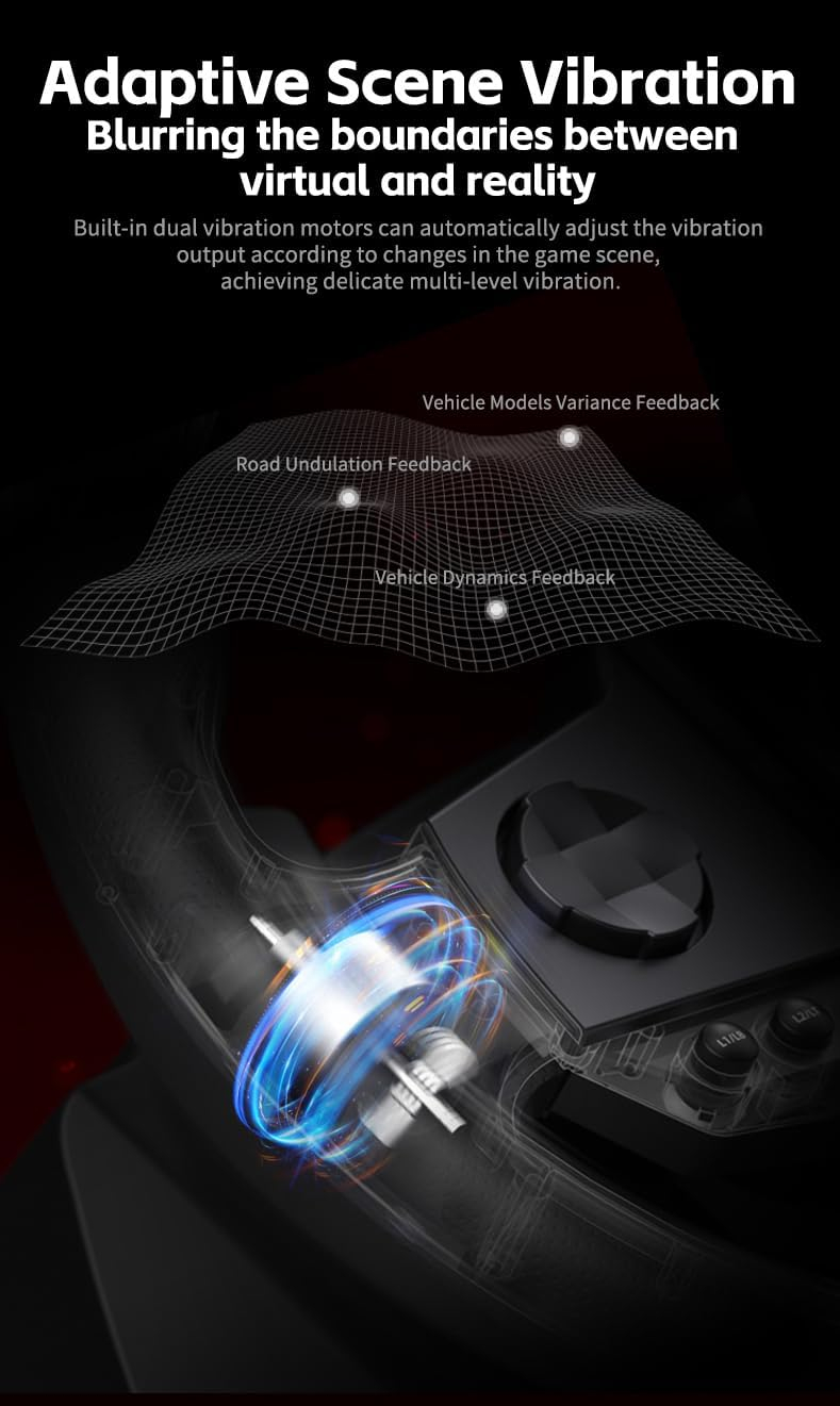 PXN V9 Gen2 – Volant de Course Gaming avec Pédales Magnétiques et Levier de Vitesseimage 4