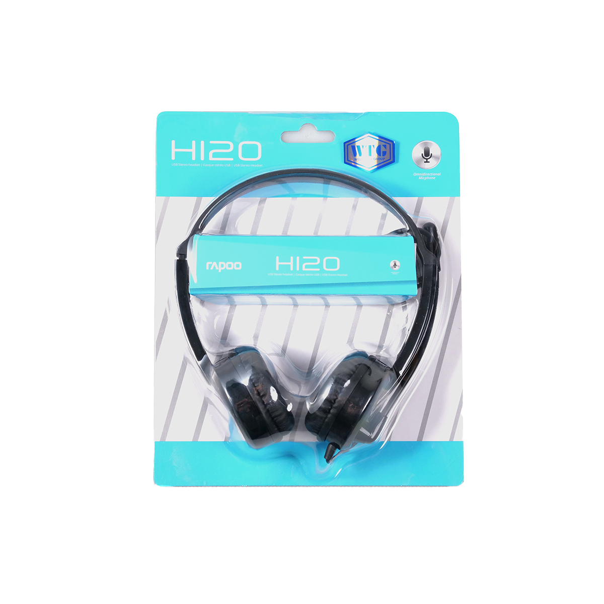 GENERALE - Rapoo H120 Casque Stéréo Filaire USB – Micro-Casque de Bureau pour Télétravail et Appels
