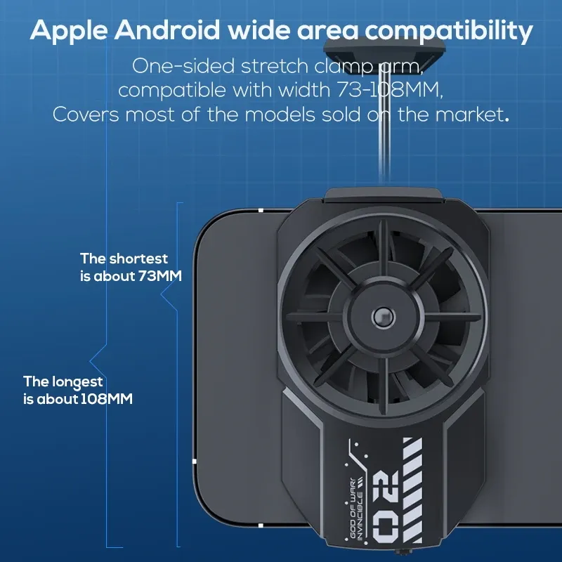 Refroidisseur de Téléphone MEMO FLA2 – Ventilateur Rechargeable avec Batterie 300mAhimage-2