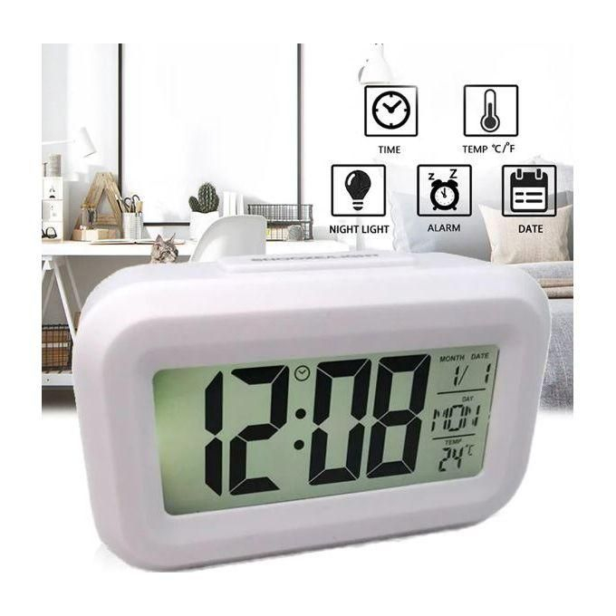 Réveil Numérique avec Rétroéclairage AC-2209 – Mini Horloge de Table avec Snooze et Calendrier image 1