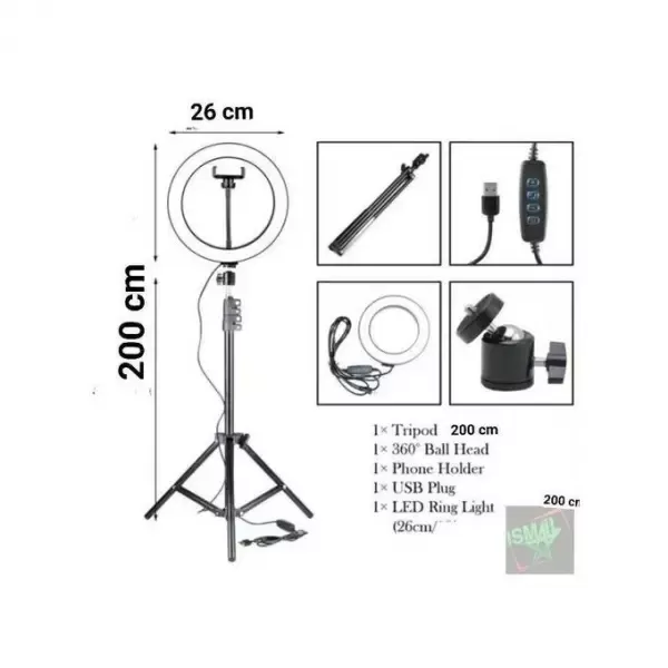 Ring Light Anneau Lumineux Bluetooth ZD666image 4