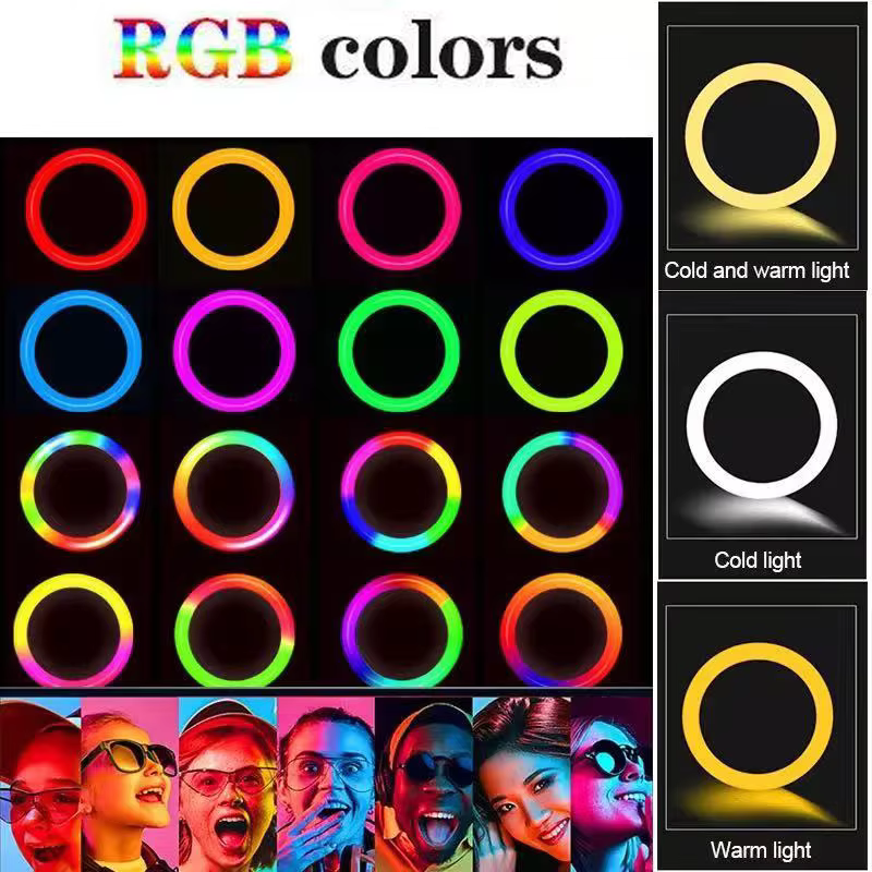 Ring Light RGB MJ26 26cm avec Tripod 2m image 3