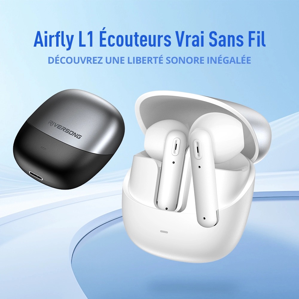 RIVERSONG Airfly L1 Écouteurs Sans Fil True Wireless (TWS) – Son HD, ENC pour Appels Clairs, 30h Autonomieimage 4