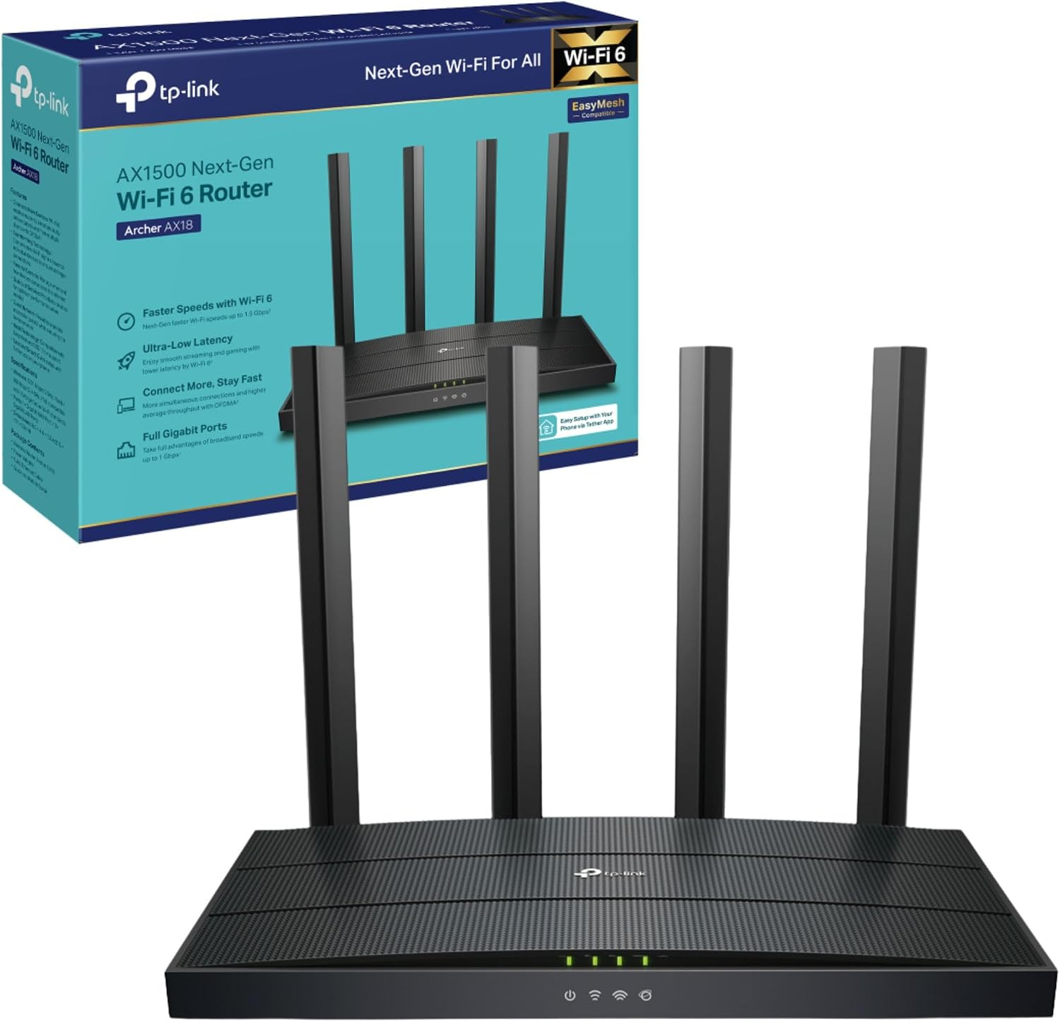 Routeur Wi-Fi 6 TP-Link Archer AX18 (AX1500) – Ports Gigabit, Serveur VPN & Gaming (Xbox/PS4/PS5/Steam)image 4