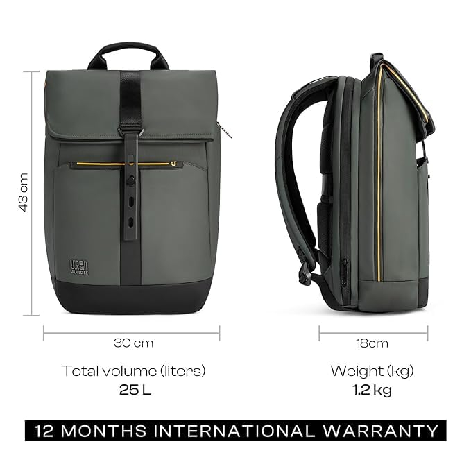 Sac à Dos Urban Jungle Intern Olive — Sac PC Ordinateur Portable Imperméable & Ouverture à Plat 180°image-2