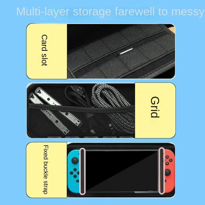 Sac de Rangement Pokémon Pikachu pour Nintendo Switch – Housse Portable Anime, Coque Rigide, Accessoires de Jeu NSimage-2