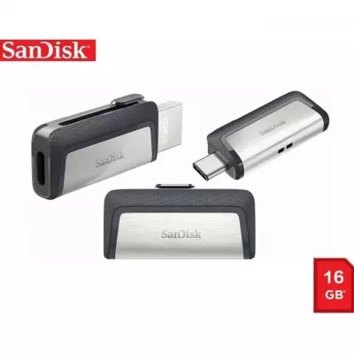 GENERALE - Sandisk Clé Otg USB 2.0 Ultra Type-C 16GB Double USB 3.1à Double Connectique Transférez facilement des fichiers entre smartphones, tablettes et ordinateurs