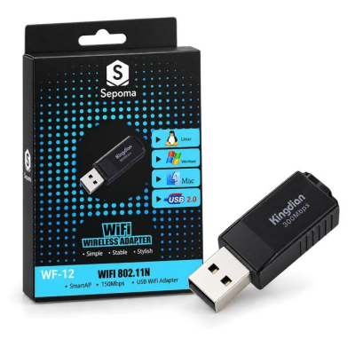 GENERALE - Sepoma AirConnect 150M – Dongle WiFi USB Sans Fil Ultra-Compact pour Connexion Internet Rapide