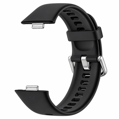 GENERALE - SilicoFlex Fit 3 – Bracelet de Rechange en Silicone Souple Noir pour Huawei Watch Fit 3