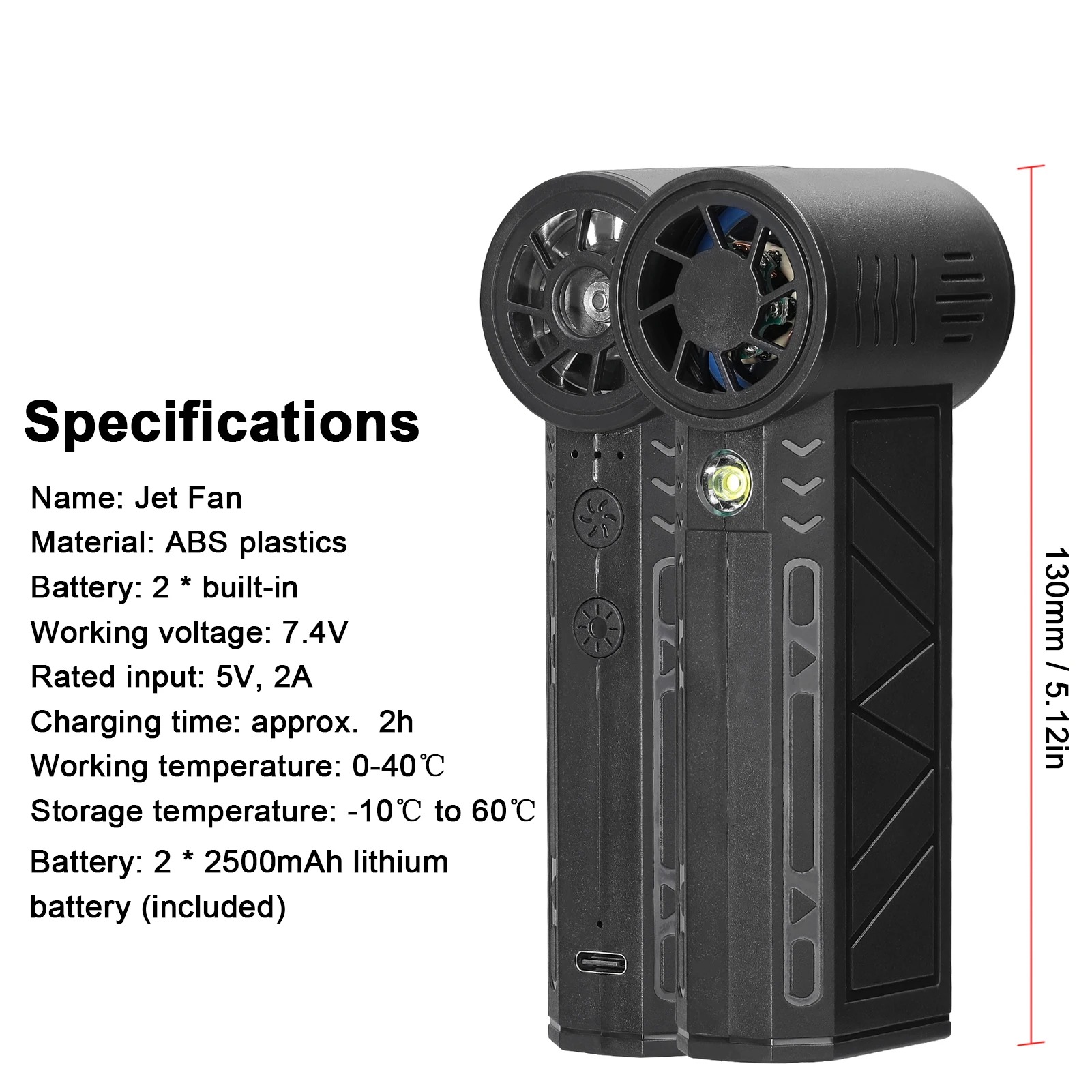 Souffleur Turbo Jet ZY7400-PRO – 130 000 tr/min, Ventilateur Violent Multifonctionimage-2