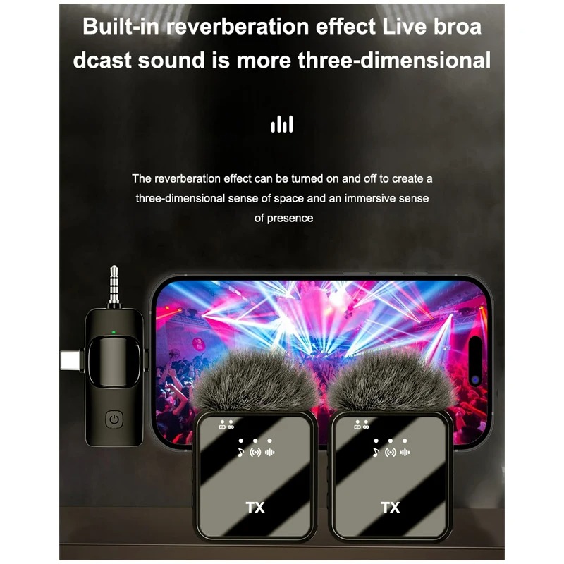 SoundPro F11-2 Double – Mini Micro Cravate Sans Fil pour Diffusion en Direct, Vlog et Interviews image 3